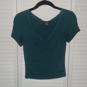 Wild fable turquoise v-neck